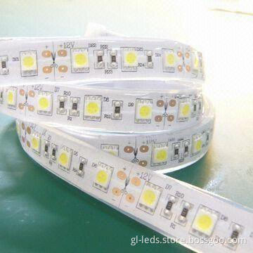 3528 SMD, 5m White LED Strip with 12 or 24V DC Input Voltage and 36/72W Maximum Power